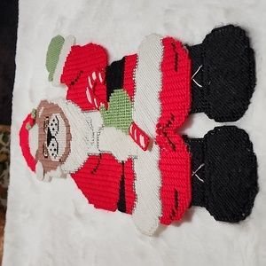 VINTAGE COMPLETED  CROSS STITCH CANVAS